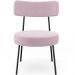 Poltrona Decorativa Para Sala De Estar Base Fixa Londres L02 Bouclê Rosê - Lyam