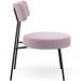 Poltrona Decorativa Para Sala De Estar Base Fixa Londres L02 Bouclê Rosê - Lyam