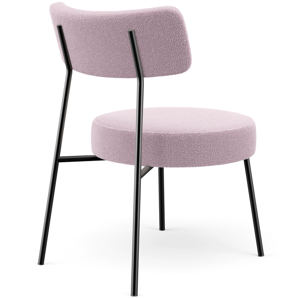 Poltrona Decorativa Para Sala De Estar Base Fixa Londres L02 Bouclê Rosê - Lyam