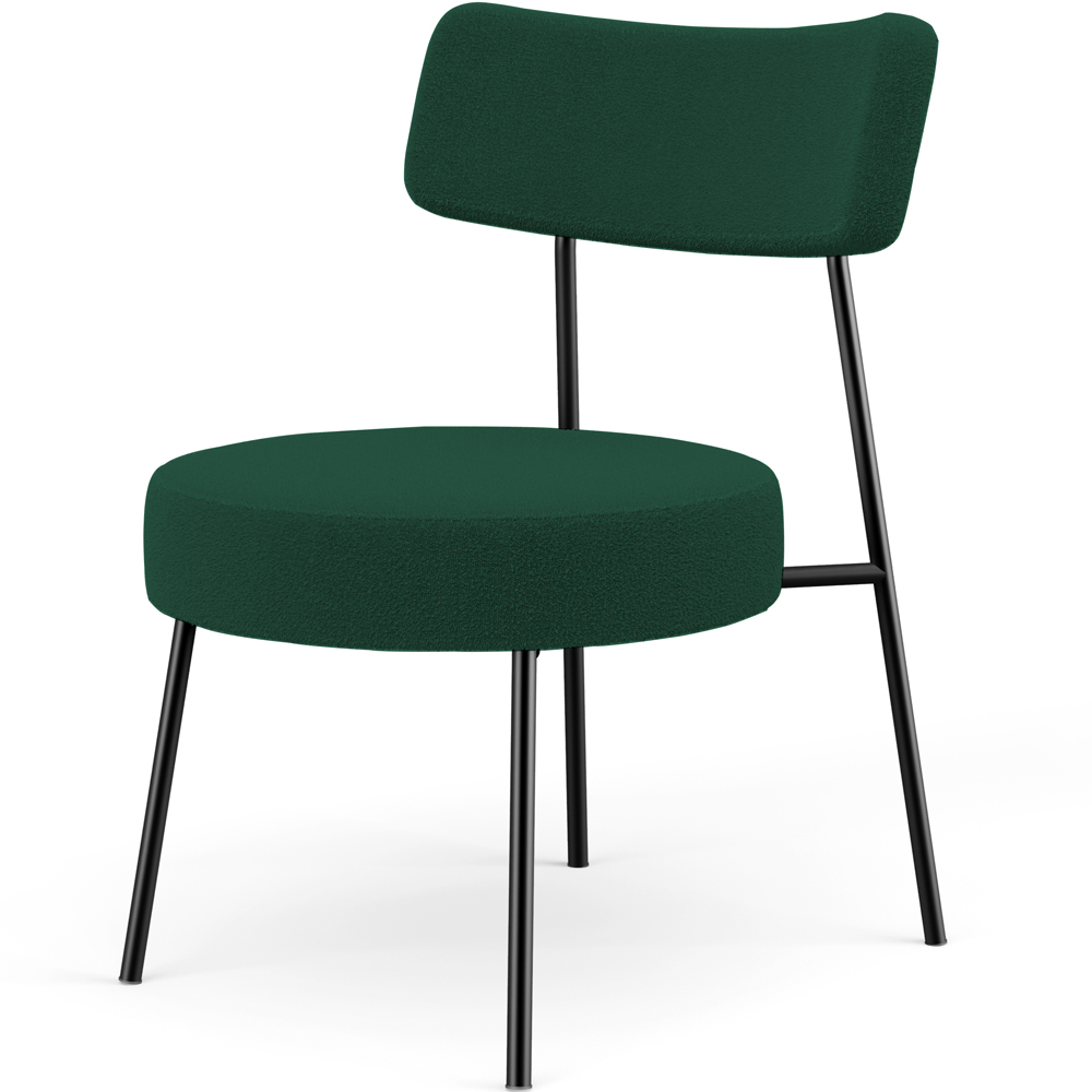 Poltrona Decorativa Para Sala De Estar Base Fixa Londres L02 Bouclê Verde - Lyam