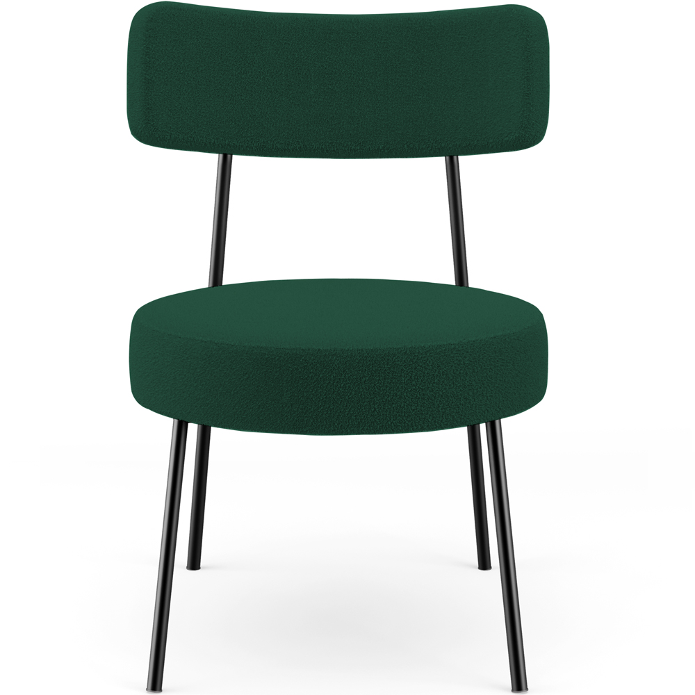Poltrona Decorativa Para Sala De Estar Base Fixa Londres L02 Bouclê Verde - Lyam
