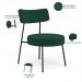 Poltrona Decorativa Para Sala De Estar Base Fixa Londres L02 Bouclê Verde - Lyam