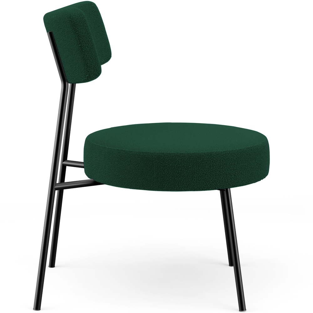 Poltrona Decorativa Para Sala De Estar Base Fixa Londres L02 Bouclê Verde - Lyam
