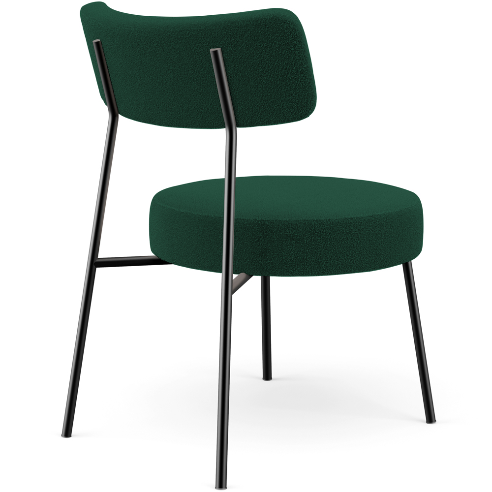 Poltrona Decorativa Para Sala De Estar Base Fixa Londres L02 Bouclê Verde - Lyam