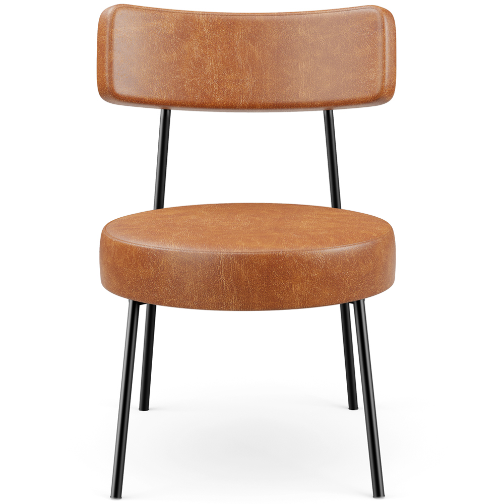 Poltrona Decorativa Para Sala De Estar Base Fixa Londres L02 Couríssimo Camel - Lyam