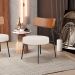 Poltrona Decorativa Para Sala De Estar Base Fixa Londres L02 Couríssimo Camel Linho Bege - Lyam