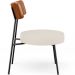 Poltrona Decorativa Para Sala De Estar Base Fixa Londres L02 Couríssimo Camel Linho Bege - Lyam