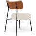 Poltrona Decorativa Para Sala De Estar Base Fixa Londres L02 Couríssimo Camel Linho Bege - Lyam