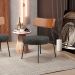 Poltrona Decorativa Para Sala De Estar Base Fixa Londres L02 Couríssimo Camel Linho Chumbo - Lyam