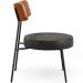 Poltrona Decorativa Para Sala De Estar Base Fixa Londres L02 Couríssimo Camel Linho Chumbo - Lyam