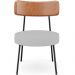 Poltrona Decorativa Para Sala De Estar Base Fixa Londres L02 Couríssimo Camel Linho Cinza - Lyam