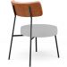 Poltrona Decorativa Para Sala De Estar Base Fixa Londres L02 Couríssimo Camel Linho Cinza - Lyam