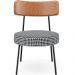 Poltrona Decorativa Para Sala De Estar Base Fixa Londres L02 Couríssimo Camel Pied Poule - Lyam