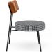 Poltrona Decorativa Para Sala De Estar Base Fixa Londres L02 Couríssimo Camel Pied Poule - Lyam