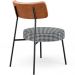 Poltrona Decorativa Para Sala De Estar Base Fixa Londres L02 Couríssimo Camel Pied Poule - Lyam