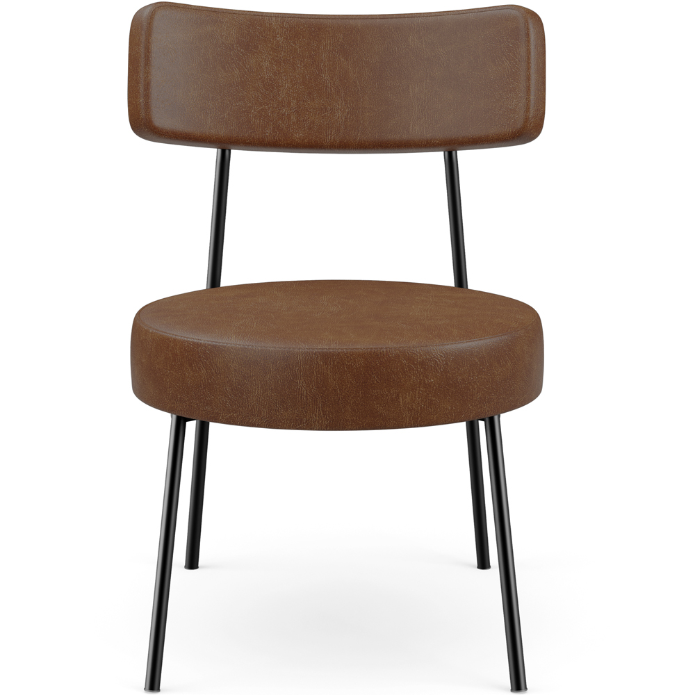 Poltrona Decorativa Para Sala De Estar Base Fixa Londres L02 Couríssimo Marrom - Lyam
