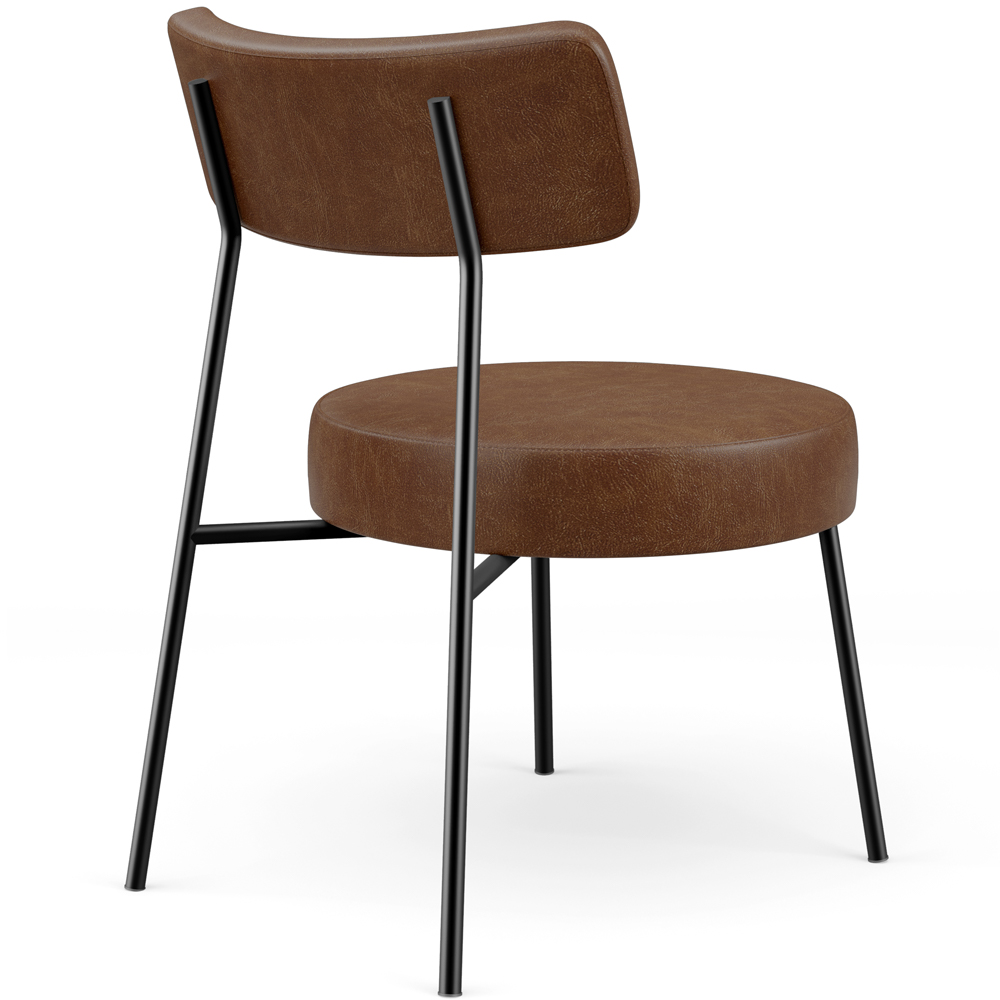Poltrona Decorativa Para Sala De Estar Base Fixa Londres L02 Couríssimo Marrom - Lyam
