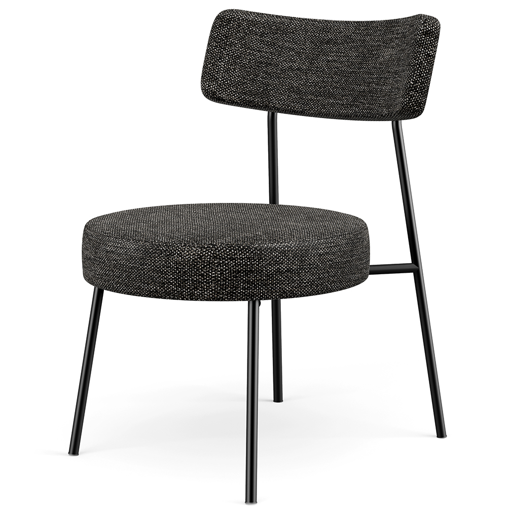 Poltrona Decorativa Para Sala De Estar Base Fixa Londres L02 Linho Chumbo - Lyam Decor