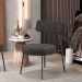 Poltrona Decorativa Para Sala De Estar Base Fixa Londres L02 Linho Chumbo - Lyam Decor