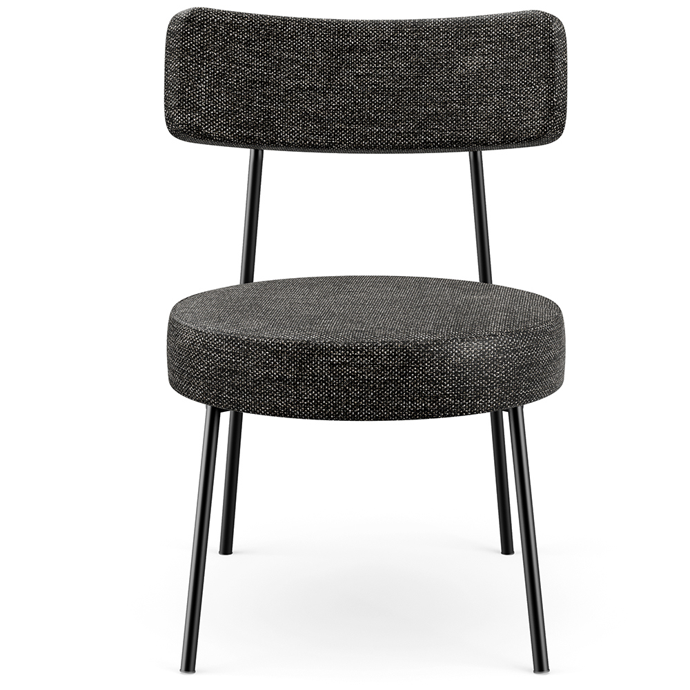Poltrona Decorativa Para Sala De Estar Base Fixa Londres L02 Linho Chumbo - Lyam Decor