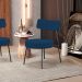 Poltrona Decorativa Para Sala De Estar Base Fixa Londres L02 Suede Azul Marinho - Lyam