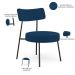 Poltrona Decorativa Para Sala De Estar Base Fixa Londres L02 Suede Azul Marinho - Lyam