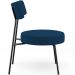 Poltrona Decorativa Para Sala De Estar Base Fixa Londres L02 Suede Azul Marinho - Lyam