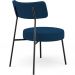 Poltrona Decorativa Para Sala De Estar Base Fixa Londres L02 Suede Azul Marinho - Lyam
