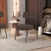 Poltrona Decorativa Para Sala De Estar Base Fixa Londres L02 Suede Marrom - Lyam