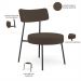 Poltrona Decorativa Para Sala De Estar Base Fixa Londres L02 Suede Marrom - Lyam