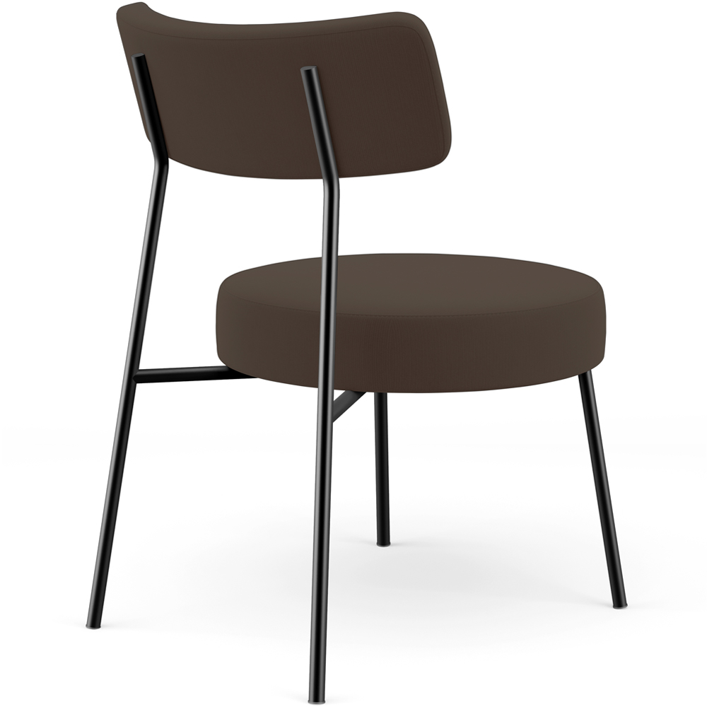 Poltrona Decorativa Para Sala De Estar Base Fixa Londres L02 Suede Marrom - Lyam