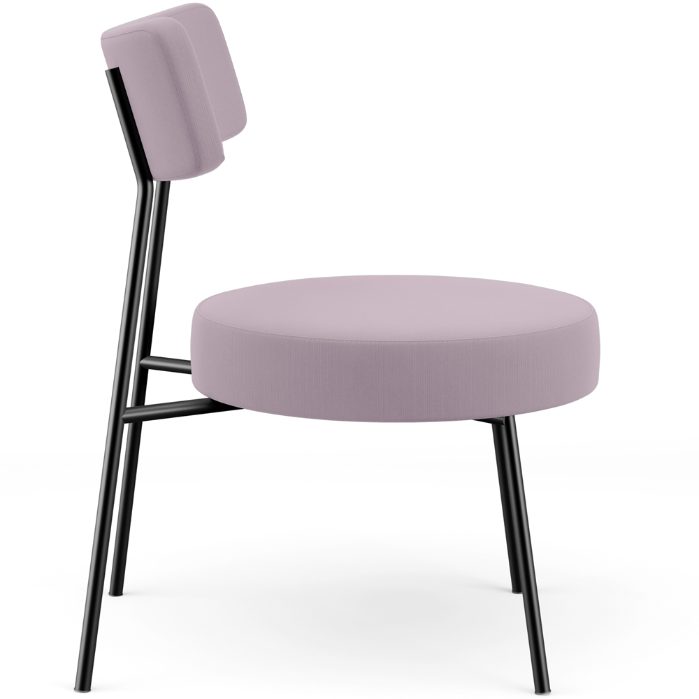 Poltrona Decorativa Para Sala De Estar Base Fixa Londres L02 Suede Rosê - Lyam