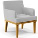 Poltrona Decorativa Para Sala De Estar Base Mel Beatriz W01 Bouclê Cinza - Lyam Decor