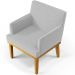 Poltrona Decorativa Para Sala De Estar Base Mel Beatriz W01 Bouclê Cinza - Lyam Decor