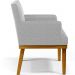 Poltrona Decorativa Para Sala De Estar Base Mel Beatriz W01 Bouclê Cinza - Lyam Decor