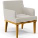 Poltrona Decorativa Para Sala De Estar Base Mel Beatriz W01 Bouclê Creme - Lyam Decor