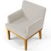 Poltrona Decorativa Para Sala De Estar Base Mel Beatriz W01 Bouclê Creme - Lyam Decor