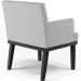 Poltrona Decorativa Para Sala De Estar Base Preto Beatriz W01 Bouclê Cinza - Lyam Decor