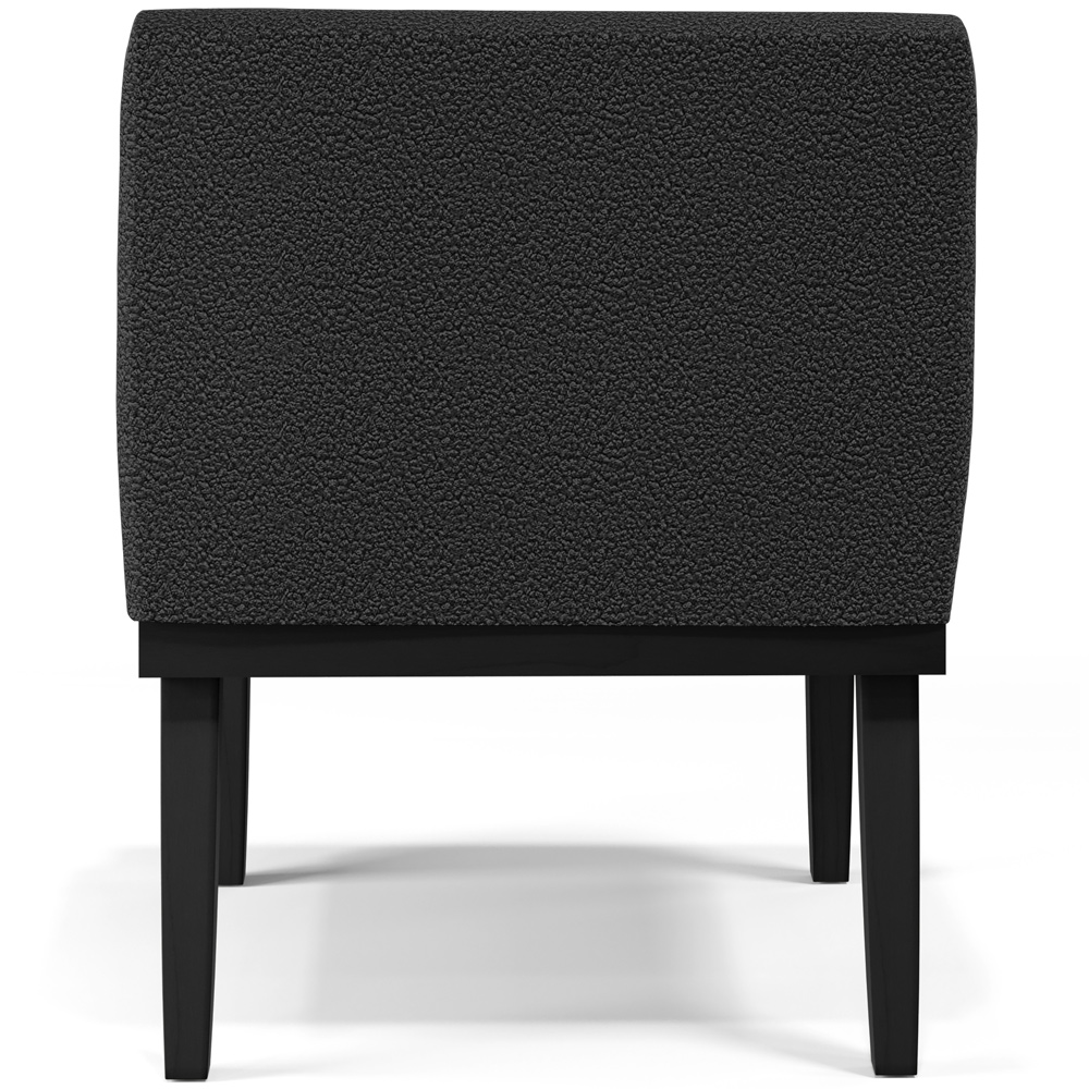 Poltrona Decorativa Para Sala De Estar Base Preto Beatriz W01 Bouclê Preto - Lyam Decor