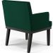 Poltrona Decorativa Para Sala De Estar Base Preto Beatriz W01 Bouclê Verde - Lyam Decor