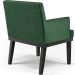Poltrona Decorativa Para Sala De Estar Base Preto Beatriz W01 Facto Verde Musgo - Lyam Decor