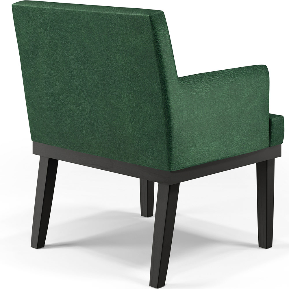 Poltrona Decorativa Para Sala De Estar Base Preto Beatriz W01 Facto Verde Musgo - Lyam Decor