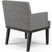 Poltrona Decorativa Para Sala De Estar Base Preto Beatriz W01 Linho Cinza Escuro - Lyam Decor