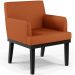 Poltrona Decorativa Para Sala De Estar Base Preto Beatriz W01 Tecido Terracota - Lyam Decor