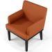 Poltrona Decorativa Para Sala De Estar Base Preto Beatriz W01 Tecido Terracota - Lyam Decor