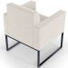 Poltrona Decorativa Para Sala De Estar E Recepção Base Fixa De Metal Helô L02 Linho Cru - Lyam Decor