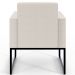 Poltrona Decorativa Para Sala De Estar E Recepção Base Fixa De Metal Helô L02 Linho Cru - Lyam Decor