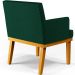 Poltrona Decorativa Para Sala De Estar E Recepção Base Mel Beatriz W01 Bouclê Verde - Lyam Decor