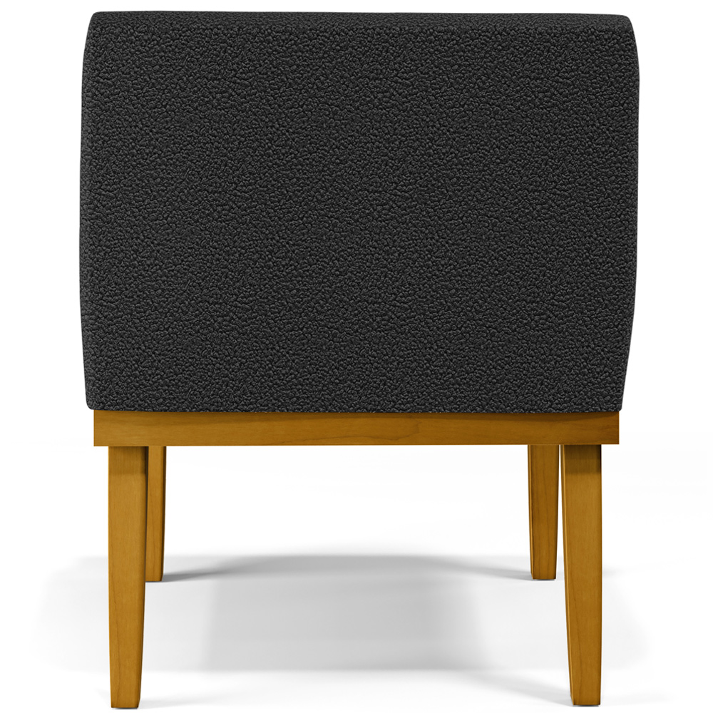 Poltrona Decorativa Para Sala De Estar E Recepção Beatriz W01 Bouclê Preto - Lyam Decor