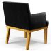 Poltrona Decorativa Para Sala De Estar E Recepção Beatriz W01 Couríssimo Preto - Lyam Decor